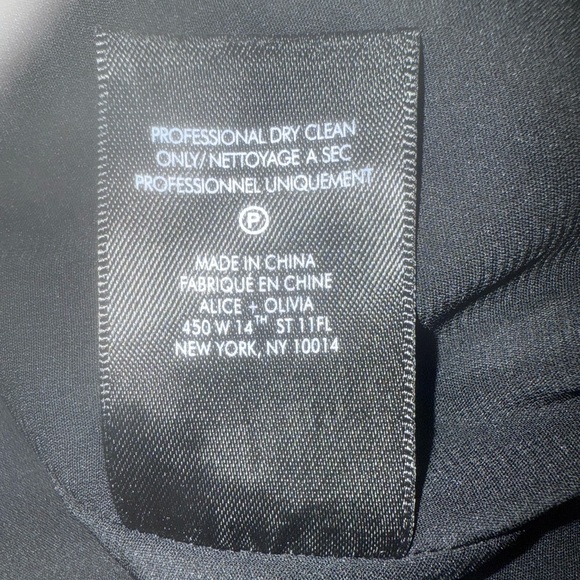 ALICE + OLIVIA Sandra Embroidered Floral Wrap Dress in Black White - Picture 11 of 11